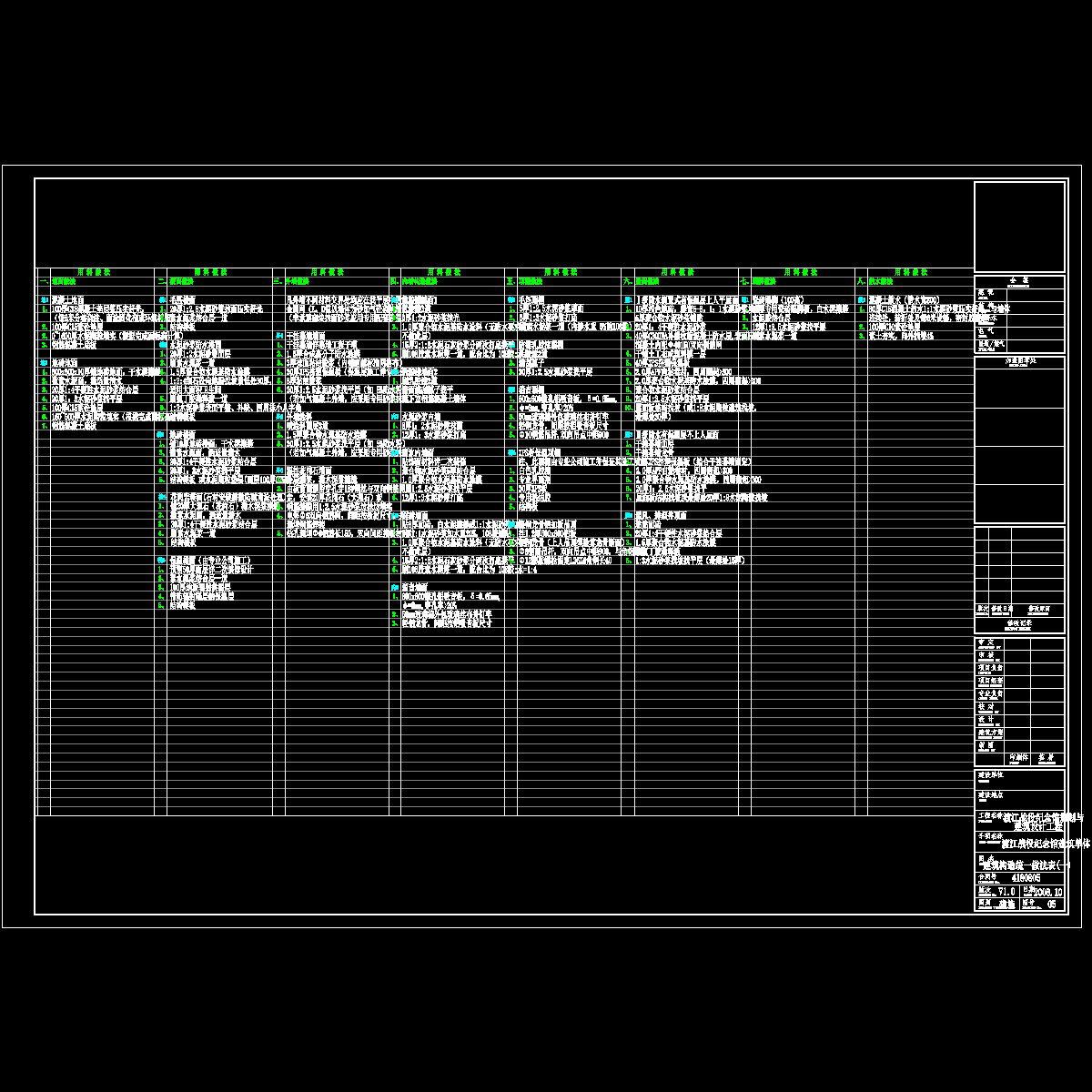 建施05 建筑构造统一做法表(一).dwg