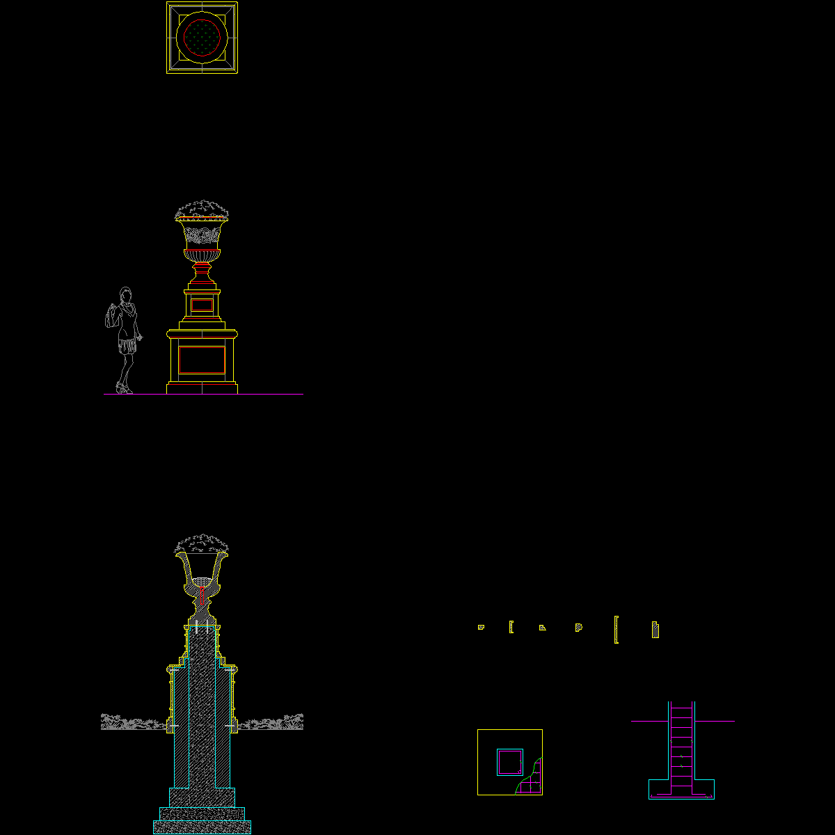 b-5.1~5.2 花钵二与柱墩标准大样图.dwg
